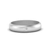 Comfort Fit Single Stone Mens Engagement Ring